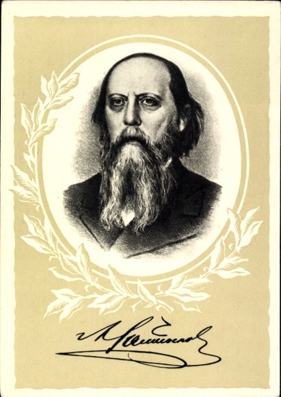 Kunstenaar Ak Schrijver Michail Saltykov-Sjtsjedrin, Portret