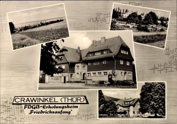 Ak Crawinkel Ohrdruf in Thüringen, FDGB-Erholungsheim, Fotos, Landschaft, touristische Ansichten