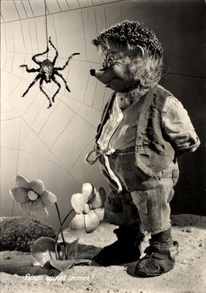 Ak Mecki der Igel, Einer spinnt immer, Spinne