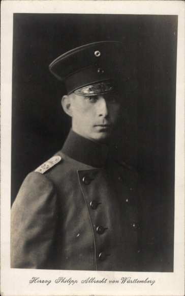 Ak Herzog Philipp Albrecht von Württemberg, Porträt