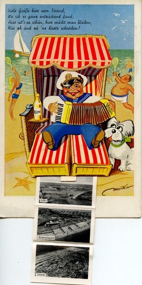 Leporello Postcard Baltic Sea resort Kellenhusen in Holstein, partial views
