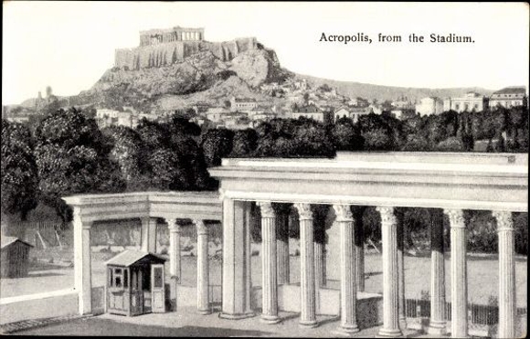 13 old PCs Athens, various antique buildings