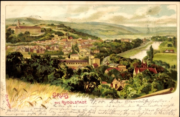 Artist Chromo-Litho Spindler, Erwin, Rudolstadt in Thuringia, panorama