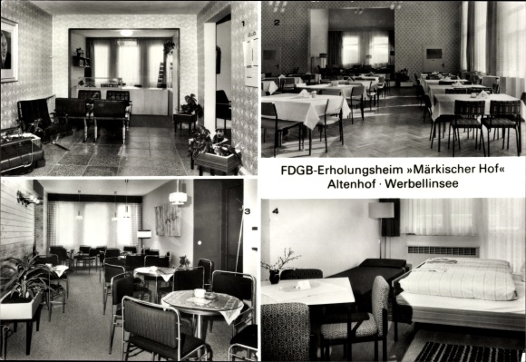 Postcard Altenhof Schorfheide am Werbellinsee, FDGB convalescent home Märkischer Hof
