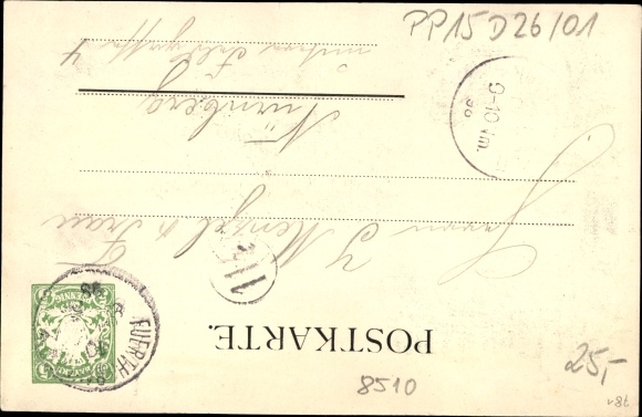 Postal stationery Chromo-Litho Fürth in Middle Franconia Bavaria, Kirchweih, Hotel Kütte