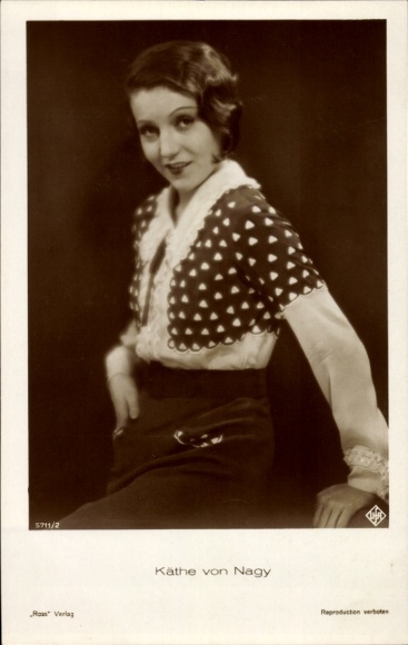 Postcard actress Käthe von Nagy, portrait, Ross Verlag 5711/2