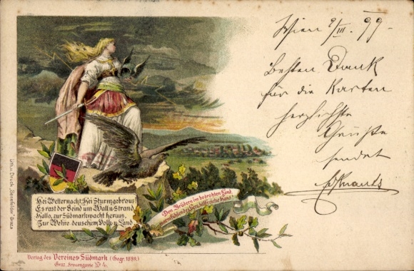 Litho Verein Südmark, Südmarkwacht, Germania, Den Brüdern im bedrohten Land