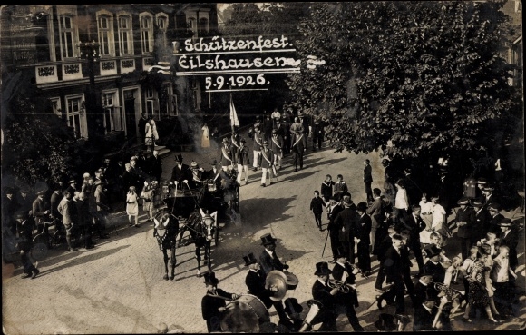 Foto Ak Eilshausen Herford in Westfalen, Festumzug zum 1. Schützenfest