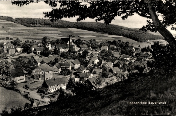 Postcard Cobbenrode Eslohe Sauerland, general view, Gasthof Clemens Vogelheim