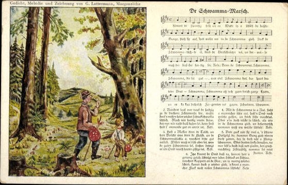 30 song cards, Anton Günther