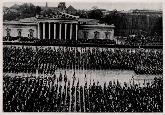 Sammelbild Adolf Hitler, München 1935, Überführung der Toten der Bewegung, Sammelwerk 15 Bild 178