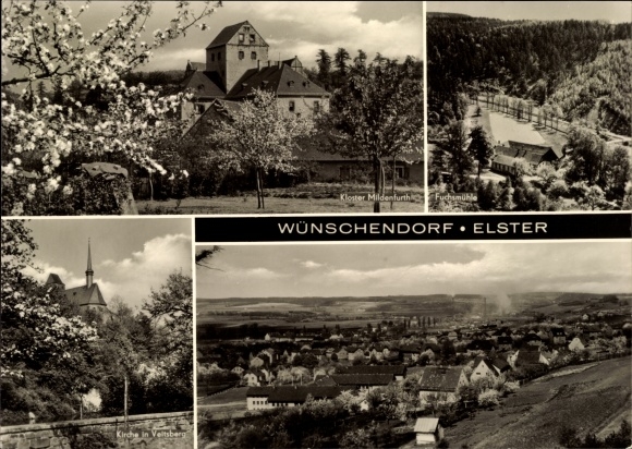 Ak Wunschdorf Elster Thüringen, Klooster Mildenfurth, Kerk Veitsberg, Fuchsmühle