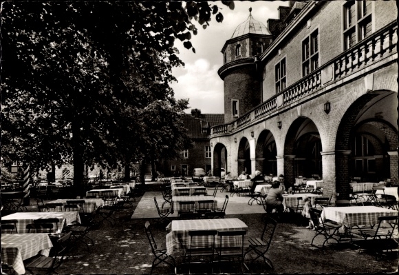 Postcard Gladbeck in the Ruhr area of Westphalia, Restaurant Cafe Wasserschloss Wittringen