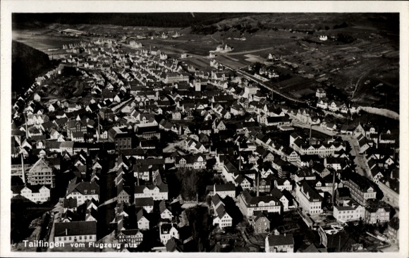 Postcard Tailfingen Albstadt in the Zollernalbkreis, aerial photograph