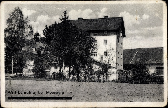 Postcard Wang in Upper Bavaria, Wittibsmühle, house with garden