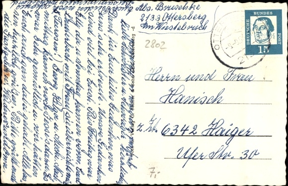 Postcard Ottersberg in Lower Saxony, elementary school