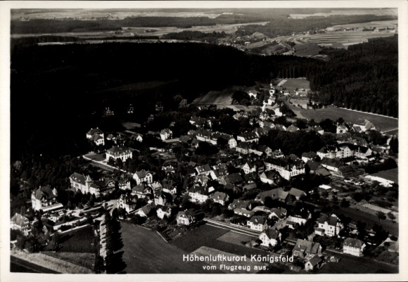 Postcard Königsfeld in the Black Forest Baden, aerial photograph