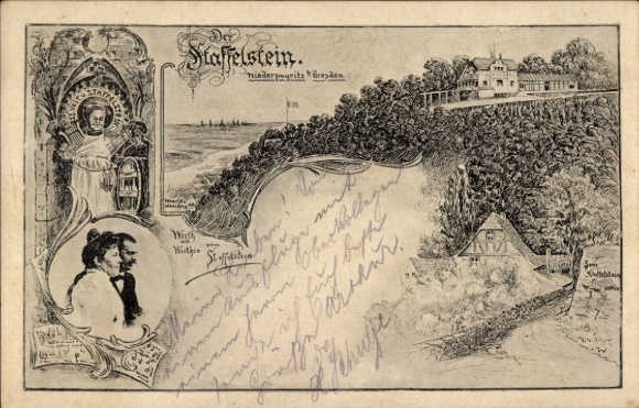 Chromo-Litho Dresden Niederpoyritz, Staffelstein, landlord and landlady
