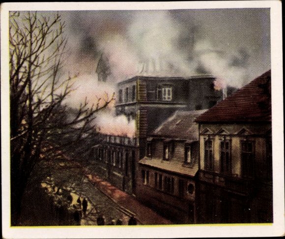 Sammelbild Nachkriegszeit Nr. 74 Febr. 1924 Pfalz, Ende d. Separatisten, Brand Bezirksamt Pirmasens