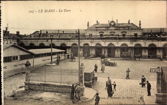 Postcard Le Mans Sarthe, The Train Station