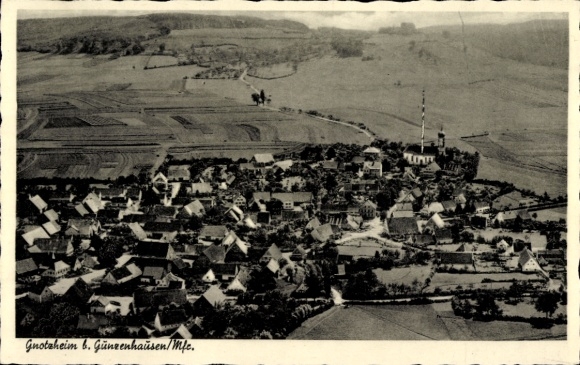 Ak Gnotzheim in Mittelfranken, Fliegeraufnahme
