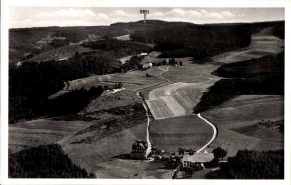 KP Triberg w Schwarzwaldzie, Höhenhotel Geutsche, zdjęcie lotnicze