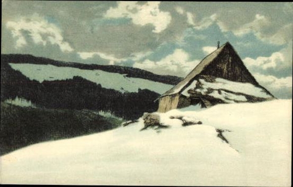 Set of 10 PCs in envelope, Friedrich Iwan, Giant Mountains Series 2