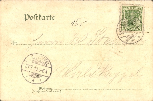 Coat of arms Postcard Helsa Hessen, total view, train station