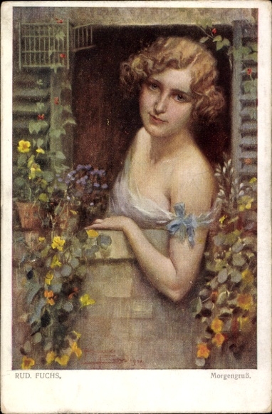 Artist Postcard Fuchs, R., Morning Greeting