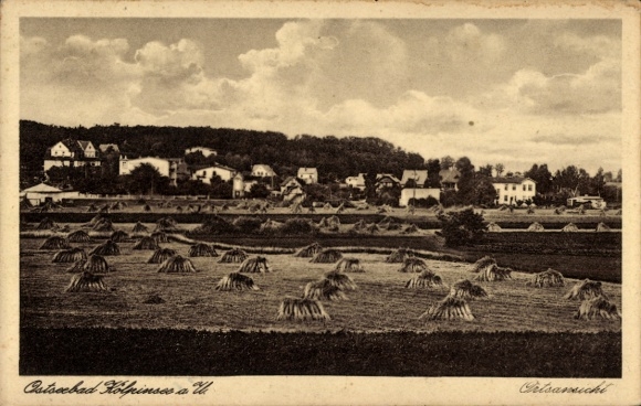 Postcard Ostseebad Kölpinsee on Usedom, town view