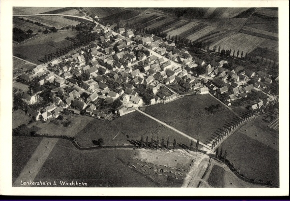 Postcard Lenkersheim Bad Windsheim in Middle Franconia, aerial photograph