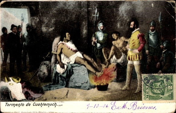 Artist Postcard Izaguirre, L., Torment of Cuahtemoch
