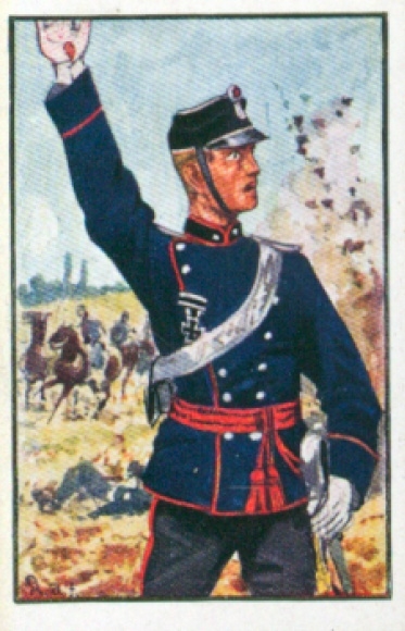 Collection picture German uniforms, Album III Volume 1 picture 162, artillery lieutenant 1870, Württemb.
