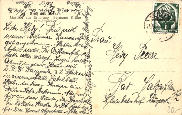 Postcard Aerzen in Lower Saxony, guesthouse for relaxation, guest room, hall