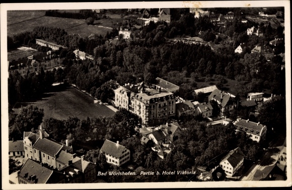 PC Bad Wörishofen in the Lower Allgäu, aerial photograph of the Hotel Viktoria