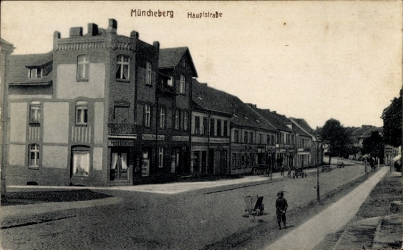 Ak Müncheberg in der Mark, Hauptstraße, Geschäfte