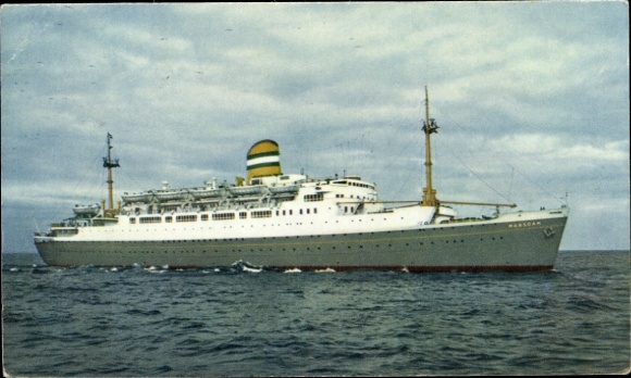 Postcard steamship SS Maasdam, HAL