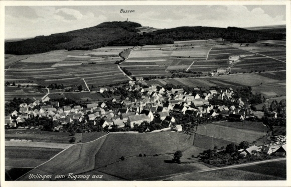 Ak Unlingen in Oberschwaben Württemberg, Luftbild
