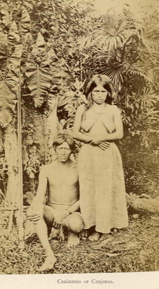 Amazone-district. Amazonië. Drie zeldzame originele etnografische foto's, omstreeks 1870