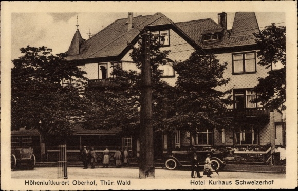 Postcard Oberhof in the Thuringian Forest, Hotel Kurhaus Schweizerhof