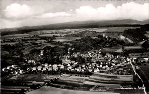Postcard Heinsheim in Kraichgau Bad Rappenau Baden, aerial view of Heinsheim, scenic surroundings