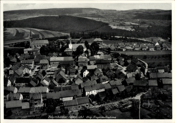 Ak Baumholder im Westrich, luchtfoto