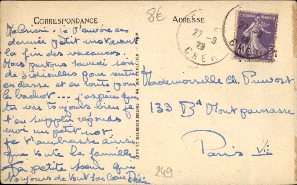 Postcard Crozant Creuse, Church
