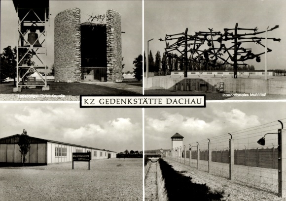 Ak Dachau, Gedenkstätte des ehem. KZ Dachau, Todesangst Christi Kapelle, Mahnmal