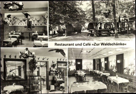 Postcard Wandlitz in Brandenburg, Restaurant and Cafe Zur Waldschänke am Rahmersee