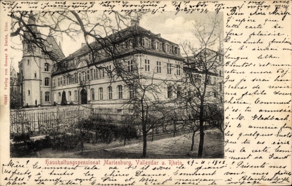 KP Vallendar am Rhein, Pensjonat Marienburg House Management, Vallendar am Rhein, 1905