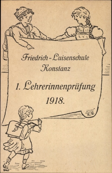 Artist PC Constance on Lake Constance, 1st teacher examination 1928, Friedrich Luisen School