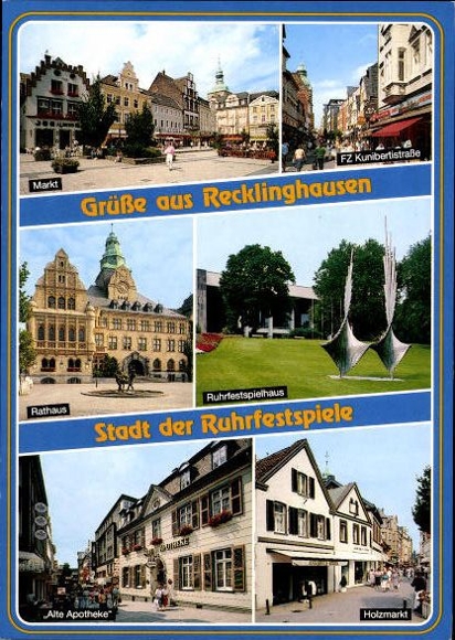 10 alte Ak Recklinghausen in Westfalen, diverse Ansichten