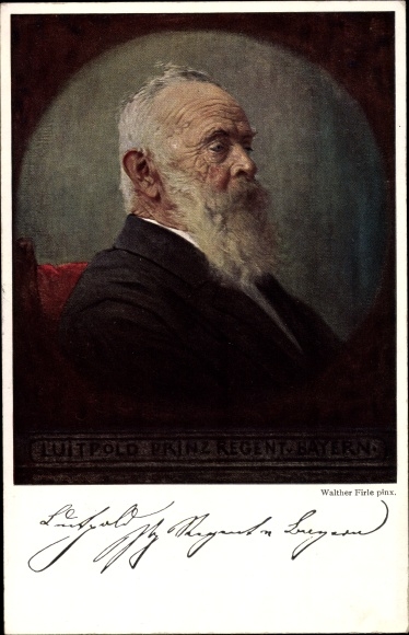 Artist PC Firle, Walther, Prince Regent Luitpold of Bavaria, 25th anniversary of the government in 1911