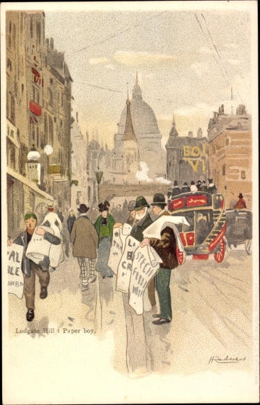 Artysta KP London City, Katedra św. Pawła i Ludgate Hill, Paper Boy